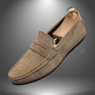 Grå Ruskind Loafers
