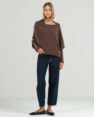 Off-Shoulder Trøje med Draperet Pasform