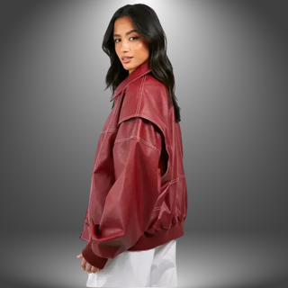 Oversized Læderjakke