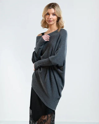 Off-Shoulder Trøje med Draperet Pasform