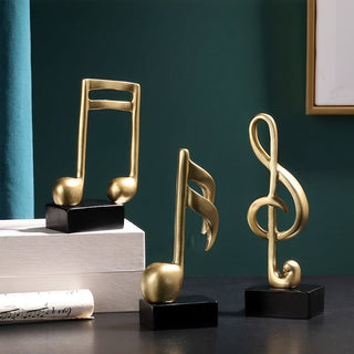 Musikalsk Treble Clef og Node Skulptur