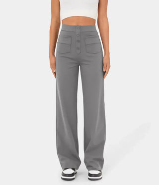 High-waist bukser med knapper