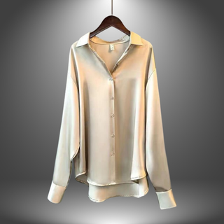 Satin Skjorte med Knapper