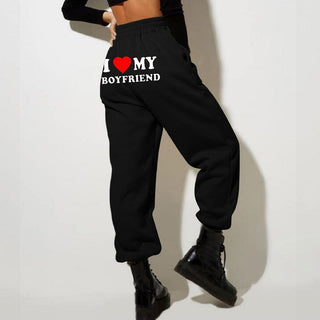 Statement Sweatpants | I Love My Boyfriend | Casual og Sjov Komfort