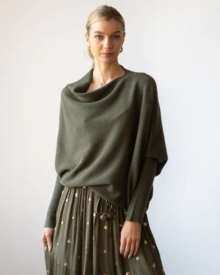Off-Shoulder Trøje med Draperet Pasform