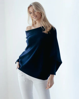 Off-Shoulder Trøje med Draperet Pasform