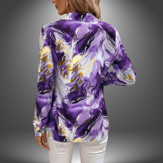 Marmoreret Skinnende Skjorte