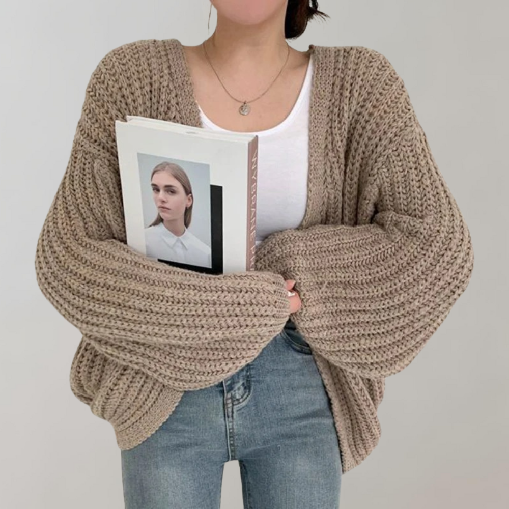 Chunky Strikket Cardigan | Casual Look | Akrylblanding