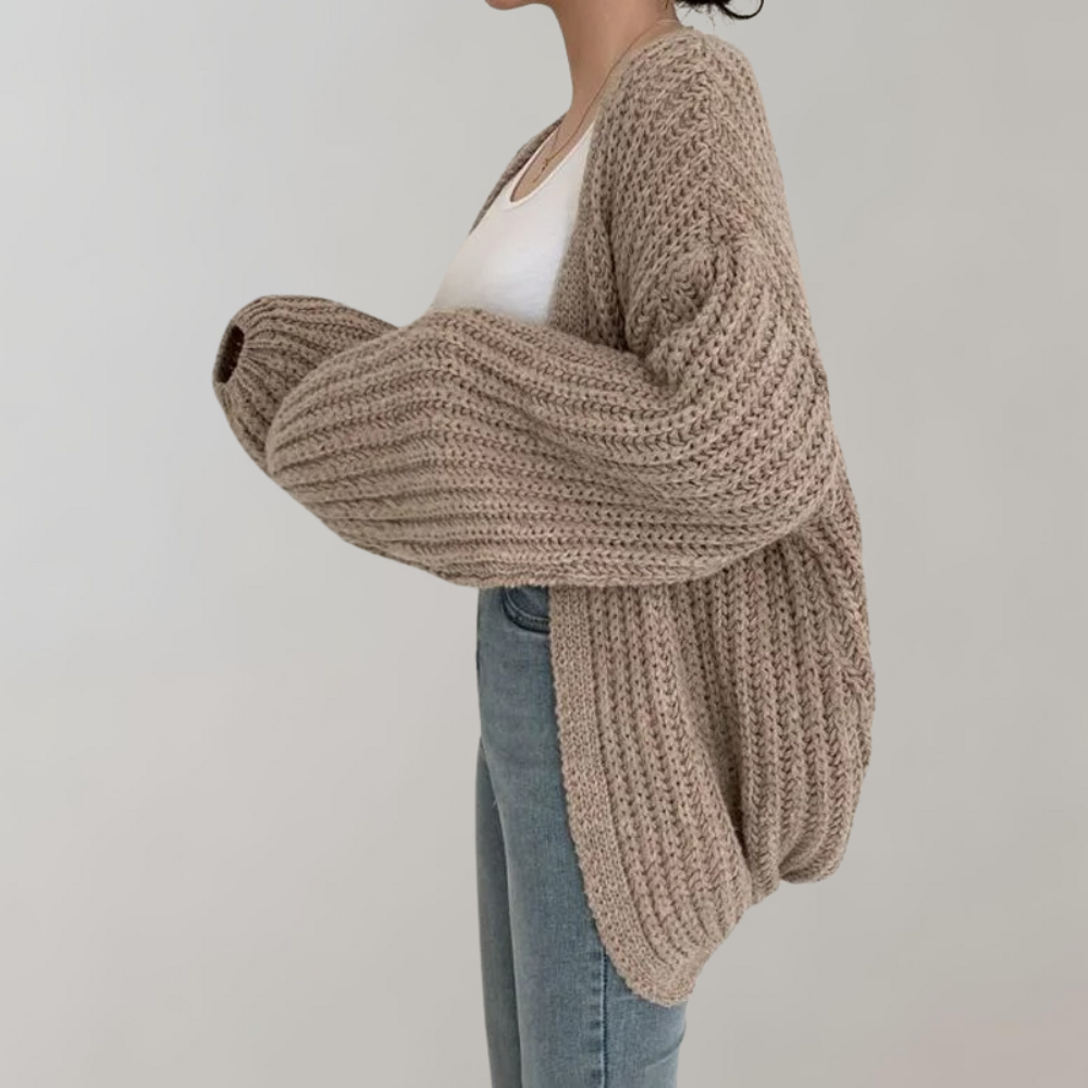 Chunky Strikket Cardigan | Casual Look | Akrylblanding