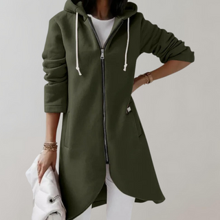 Longline Hoodie Jakke | Casual Look | Bomuldsblanding