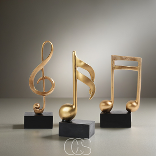 Musikalsk Treble Clef og Node Skulptur