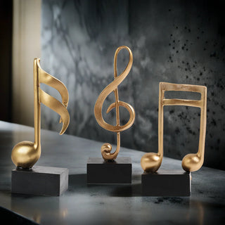 Musikalsk Treble Clef og Node Skulptur