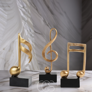 Musikalsk Treble Clef og Node Skulptur