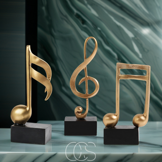 Musikalsk Treble Clef og Node Skulptur