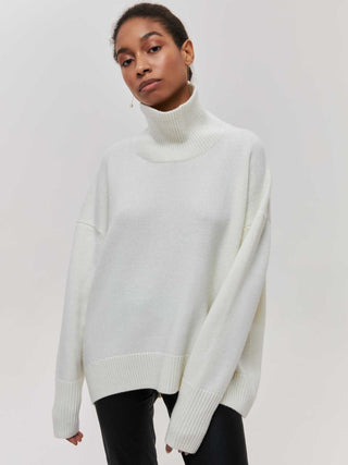 Rullekrave Sweater | Oversized | Varm og Elegant