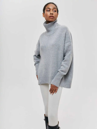 Rullekrave Sweater | Oversized | Varm og Elegant