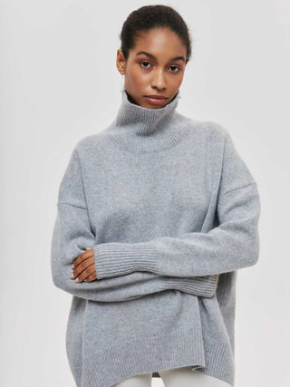 Rullekrave Sweater | Oversized | Varm og Elegant