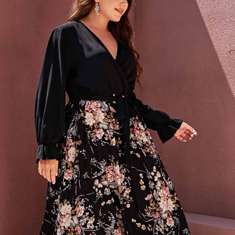 Blomstret Maxi Kjole | Omslagsdesign | Elegant & Flydende