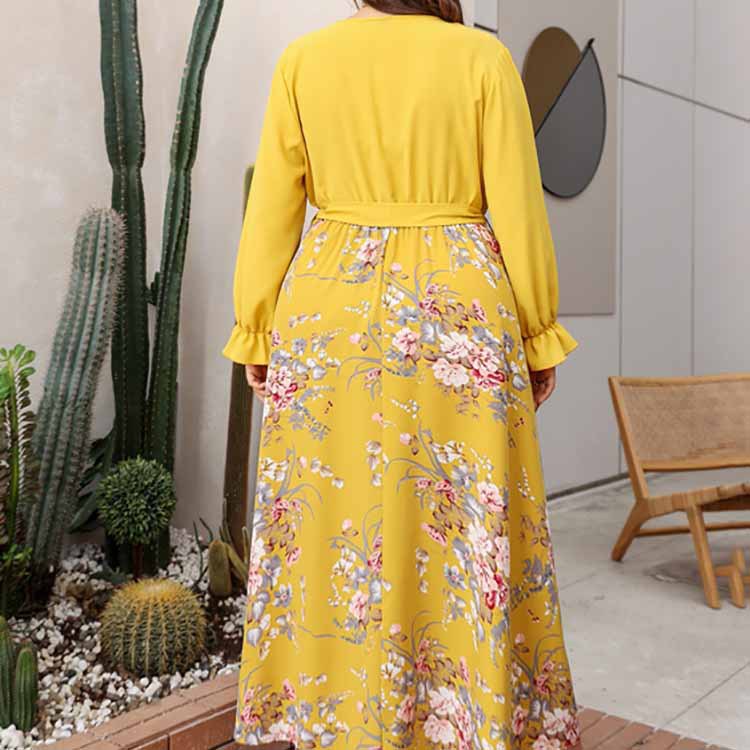 Blomstret Maxi Kjole | Omslagsdesign | Elegant & Flydende