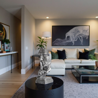 Moderne Skulptur med Stilhed Tema