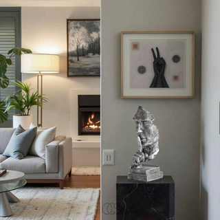 Moderne Skulptur med Stilhed Tema