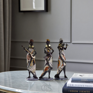 Musikalske Kvinde Figur Skulpturer