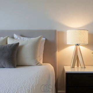 Minimalistisk Træ Bordlampe