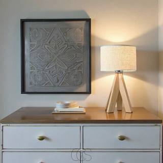 Minimalistisk Træ Bordlampe