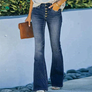 Bootcut Jeans med Knaplukning