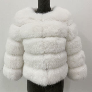 Luksus Faux Fur Jakke | Puffy Look | Varm og Glamourøs Vinterstil