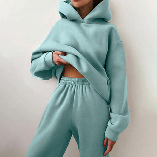 Loungewear Sæt | Hættetrøje og Bukser | Komfort og Stil