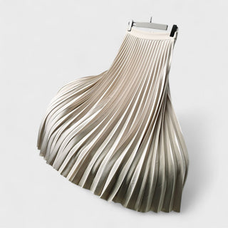 Midi plisseret nederdel