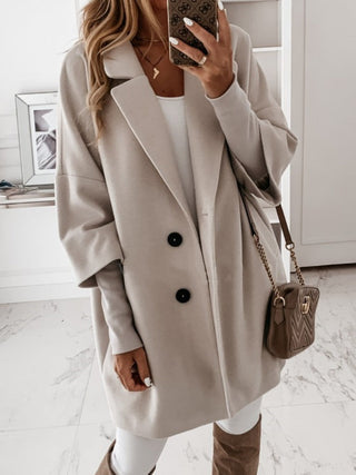 Oversized Minimalistisk Frakke