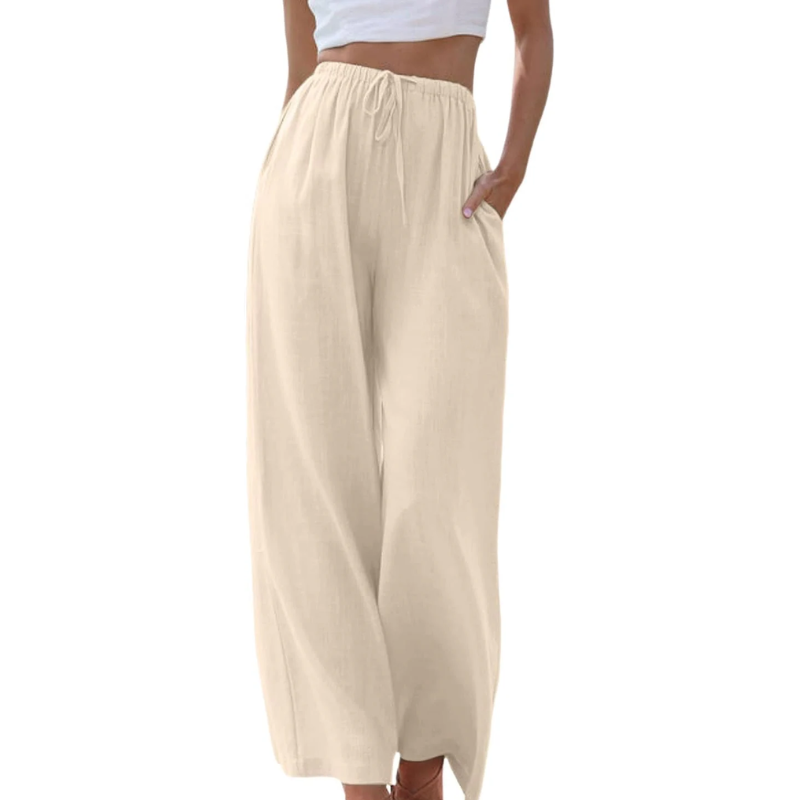 Ella Wide-Leg Hørbukser | Åndbare & Stilfulde | Perfekt til En Ubesværet Look