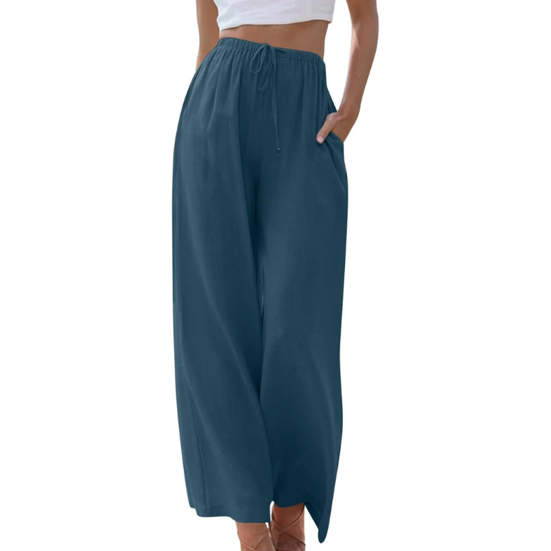 Ella Wide-Leg Hørbukser | Åndbare & Stilfulde | Perfekt til En Ubesværet Look