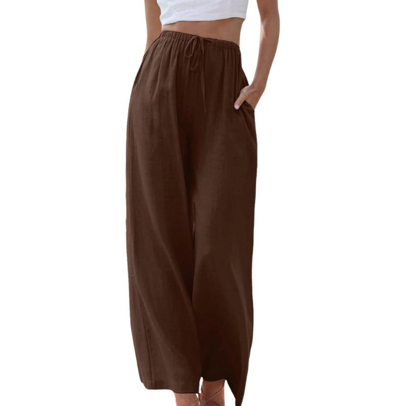 Ella Wide-Leg Hørbukser | Åndbare & Stilfulde | Perfekt til En Ubesværet Look