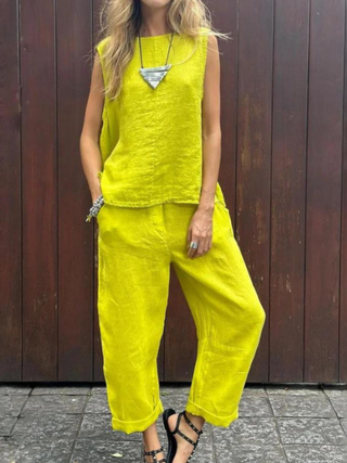 Løstsiddende Linned Sæt