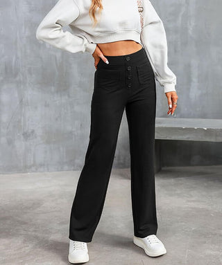 Agnes - Entspannte Hose mit hoher Taille und elastischem Bund