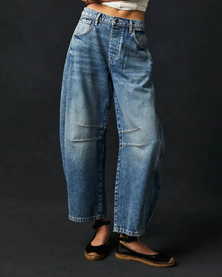Wide Leg Jeans | Denim | Høj Talje og Afslappet Pasform