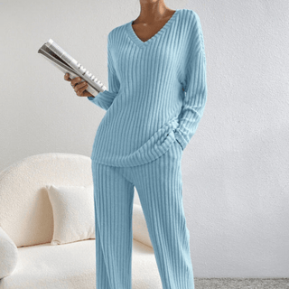 Lounge Sæt i Strik | 2-delt Hygge Outfit | Blødt & Afslappet