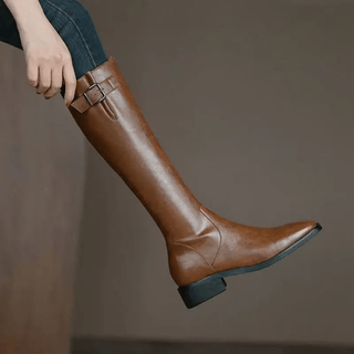 Knælange Støvler | PU-læder | Retro Look & Komfort