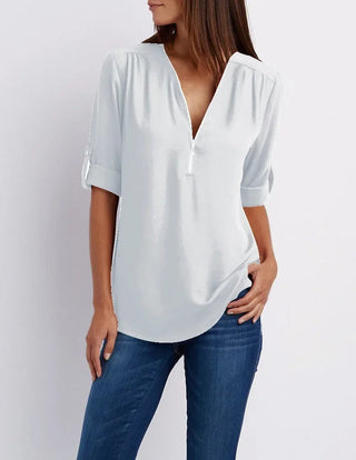 Elegant Hvid Bluse