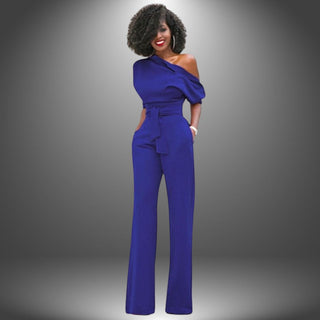 One-Shoulder Jumpsuit med Bælte