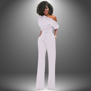 One-Shoulder Jumpsuit med Bælte