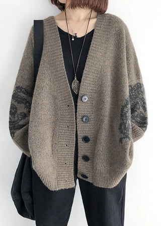 Cardigan med blomsterdetaljer