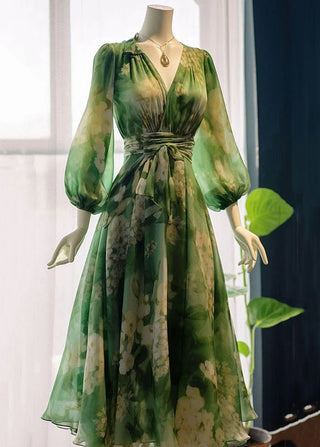 Blomstrende Chiffonkjole