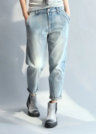 Afslappede jeans med lys vask