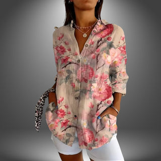 Sommerbluse med Blomsterprint