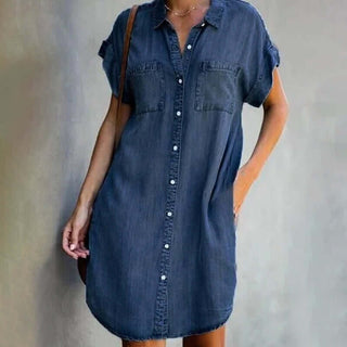 Skjortekjole i Denim