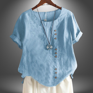 Linnedbluse med Knapper